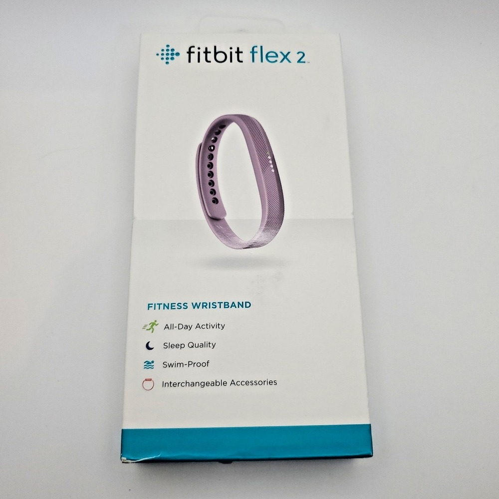 Fitbit Flex 2 Lavender Health Activity Sleep Tracker Small/Large Band NEW